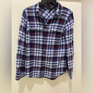 J Crew women’s plaid button shirt size 4 red blue white